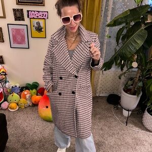 Forever 21 long line double breasted coat